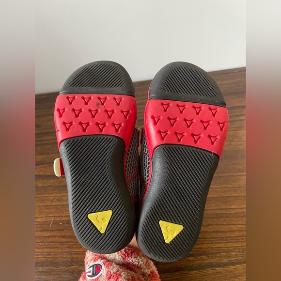 PLAE, size 13 little kid, red and gray velcro zero drop reinforced toe shoes - Picture 5 of 8